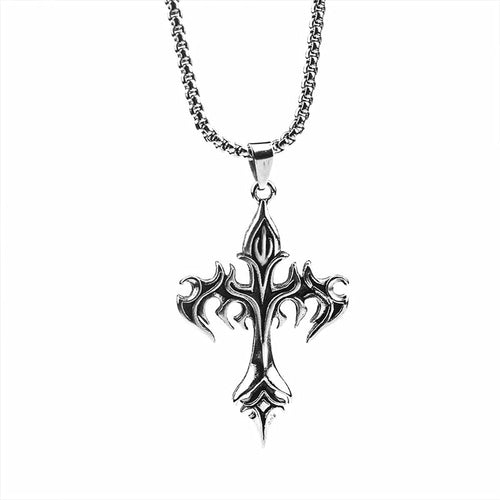 Heavy Gothic Style Cross Necklace