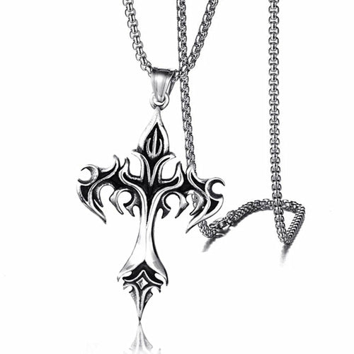 Heavy Gothic Style Cross Necklace