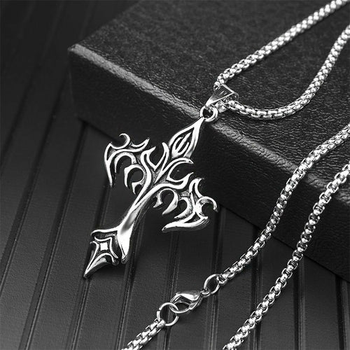 Heavy Gothic Style Cross Necklace