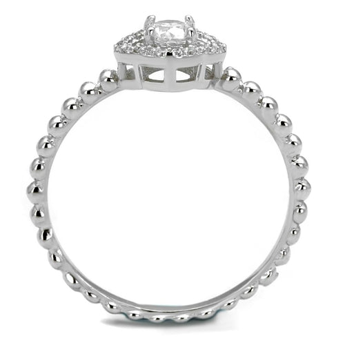 Rhodium 925 Real Sterling Silver Ring