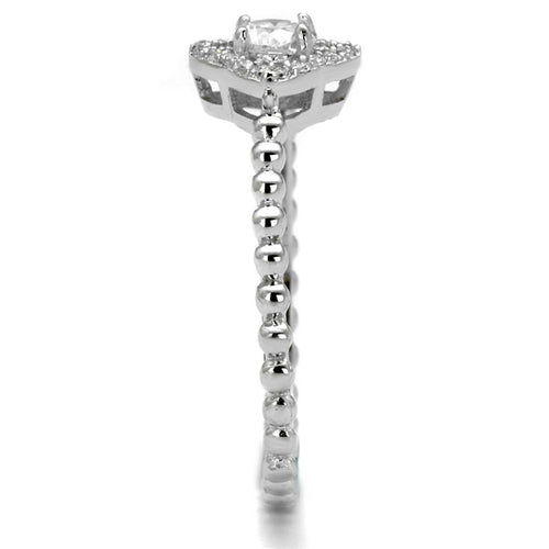 Rhodium 925 Real Sterling Silver Ring