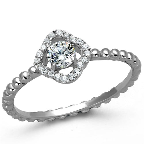 Rhodium 925 Real Sterling Silver Ring
